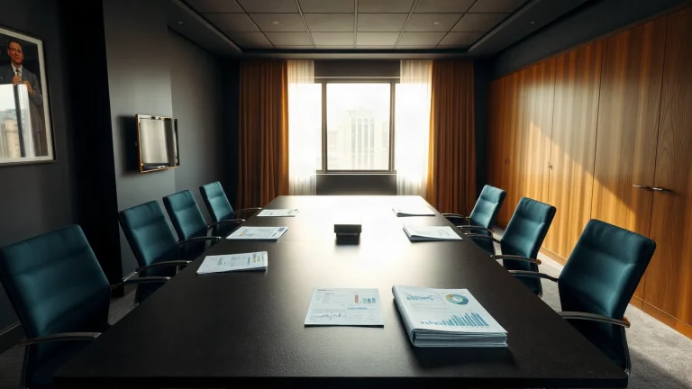 Commercial contract dispute costs analysis dossiers on a boardroom table representing mediation vs litigation evaluation